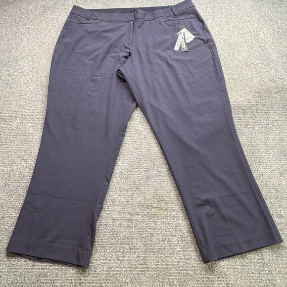 Lane Bryant Pants Women’s 26R Navy Tailored Stretch The Lena No-Gap‎ Waist NWT - Picture 1 of 16
